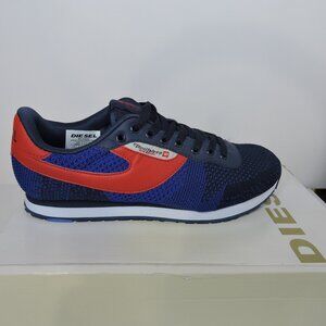 Brand New Diesel Kursal Men's Sneaker Shoes Blue & Red size 7 US